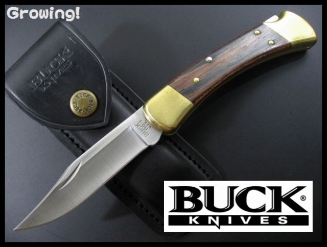 ナイフ 小さな折り畳み バック BUCK 525 USA ウッドハンドル 