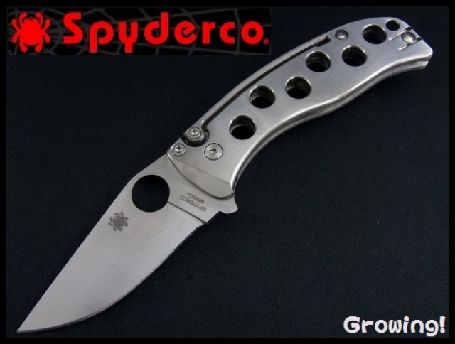 ナイフショップ グローイング！□Spyderco【スパイダルコ】□ 「PITS フォルダー」【N690Co】【チタン】PITS Folder  C192TI